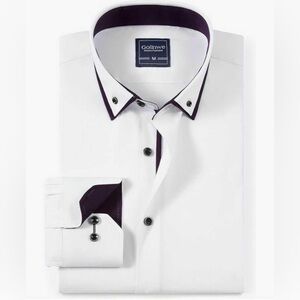 NEW Mens Stretch Long Sleeve Button Down Dress Shirt
Size S 48.5% Bamboo Fiber